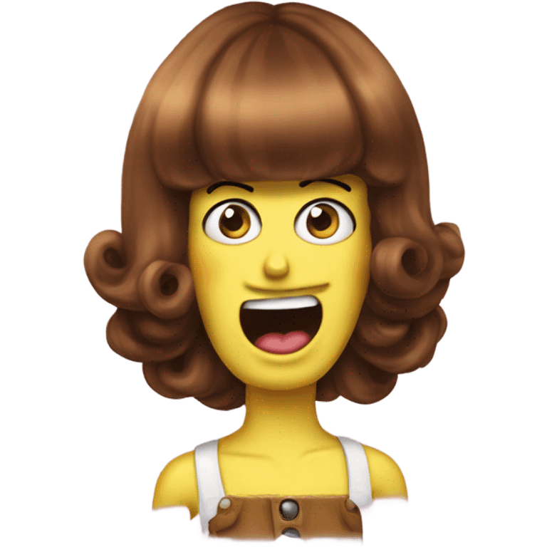 SpongeBob in heels with brown wig emoji