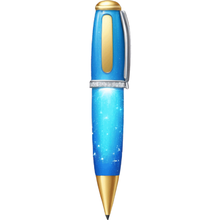 pen with sparkles around the pen emoji