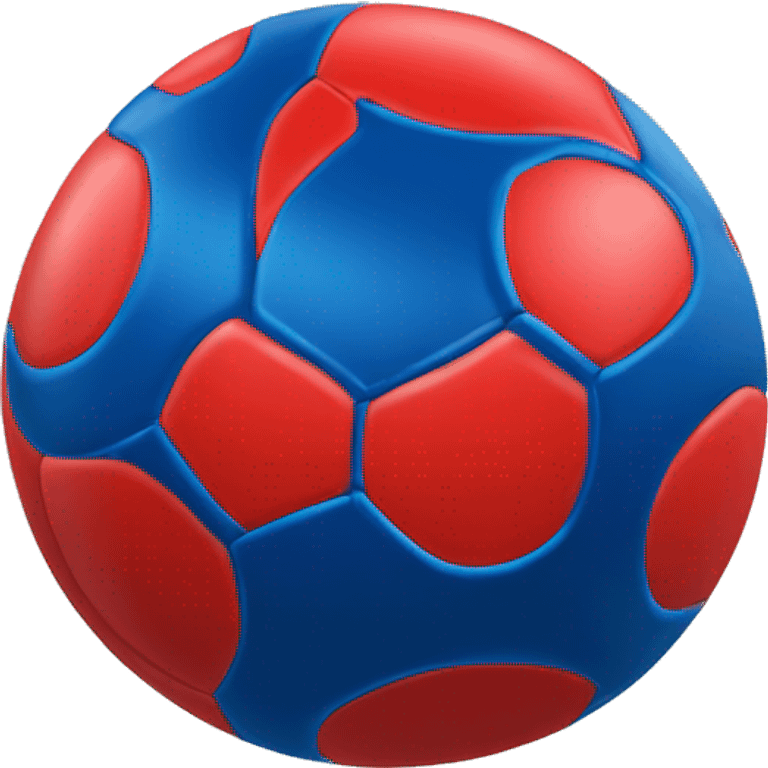 balón de fútbol rojo y azul emoji