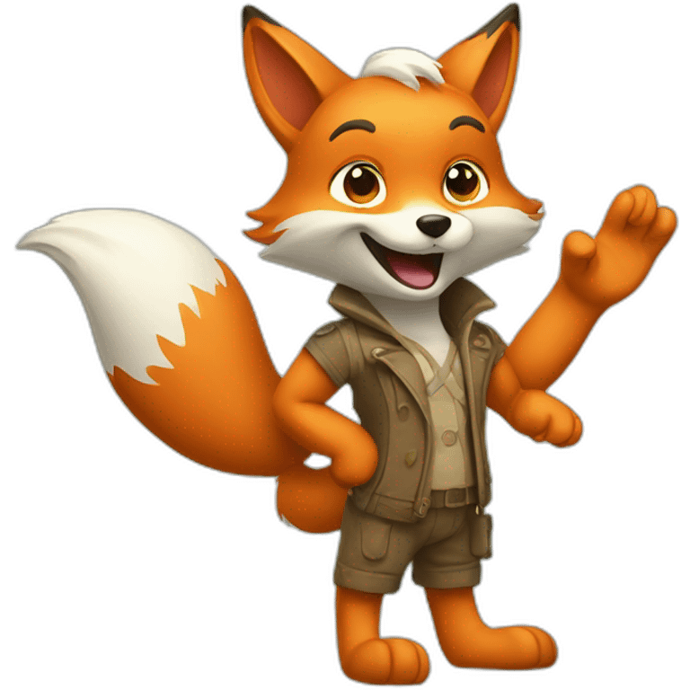 fox waving goog buy emoji