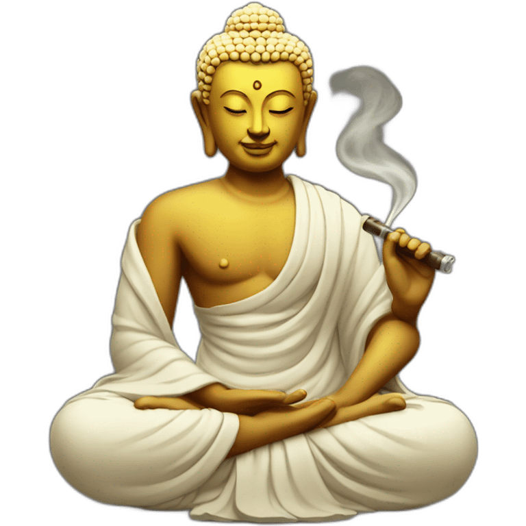 buddha smokes waterpipe emoji