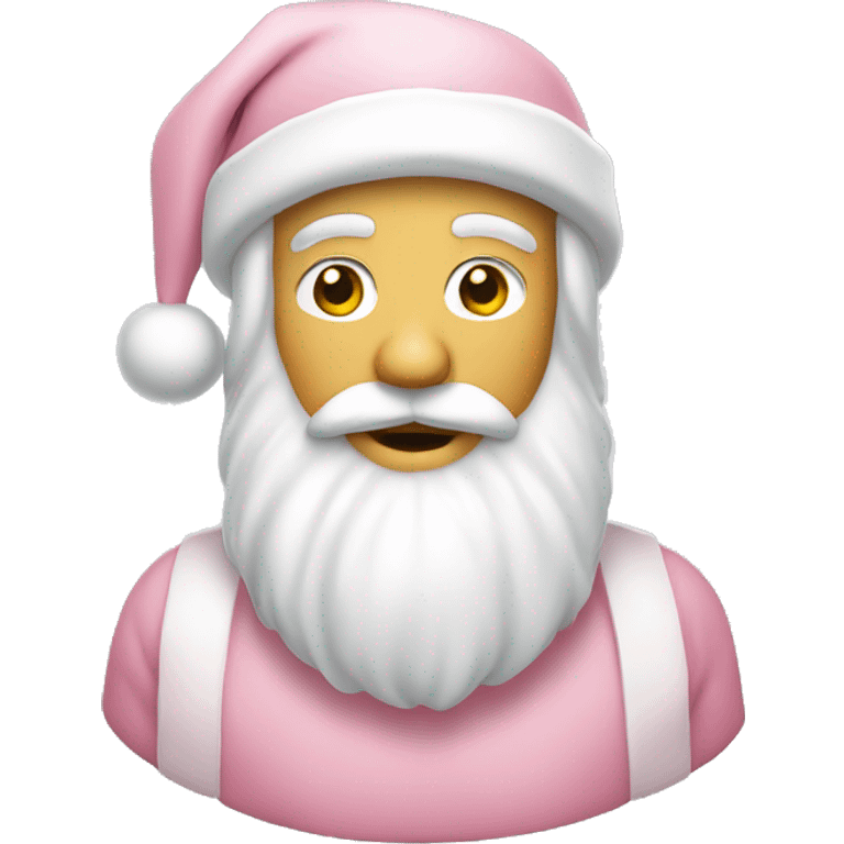 White light pink Santa clause emoji