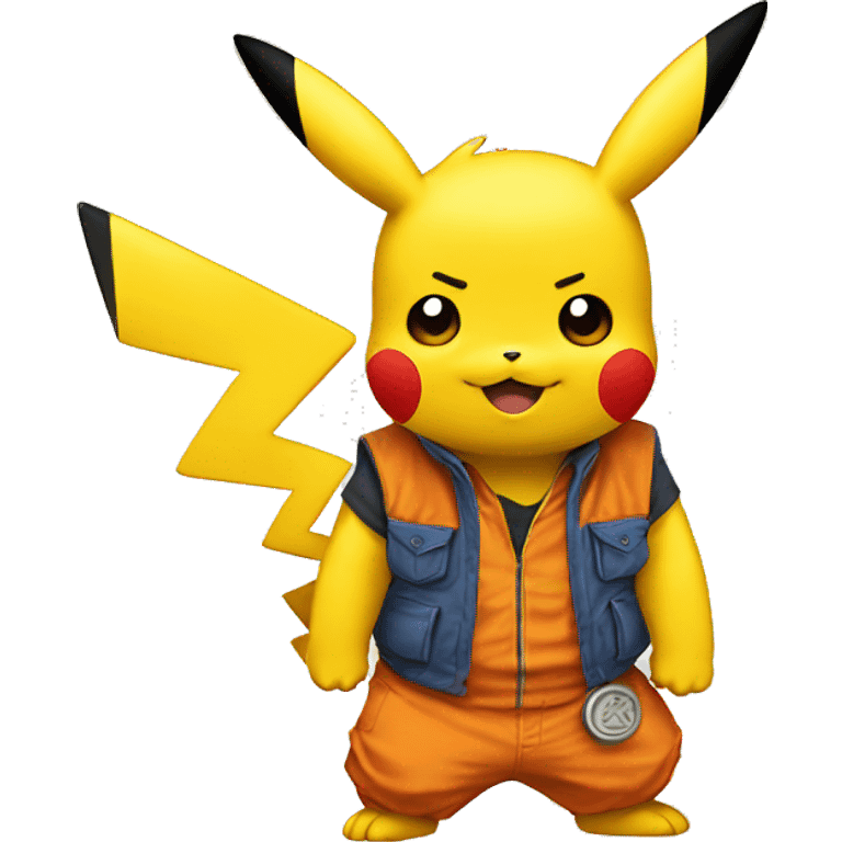 Pikachu with goku emoji