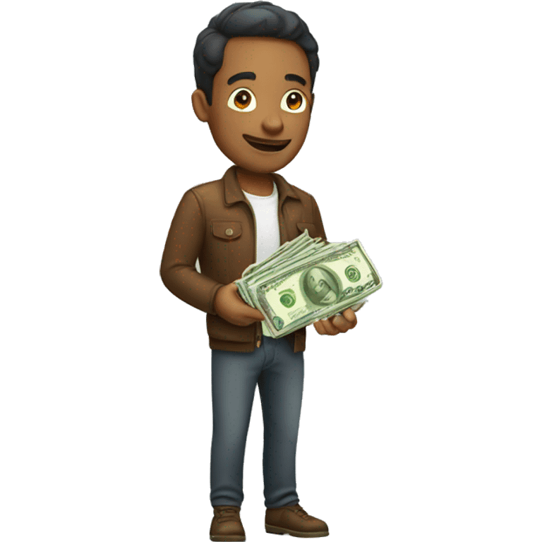 Man with money emoji