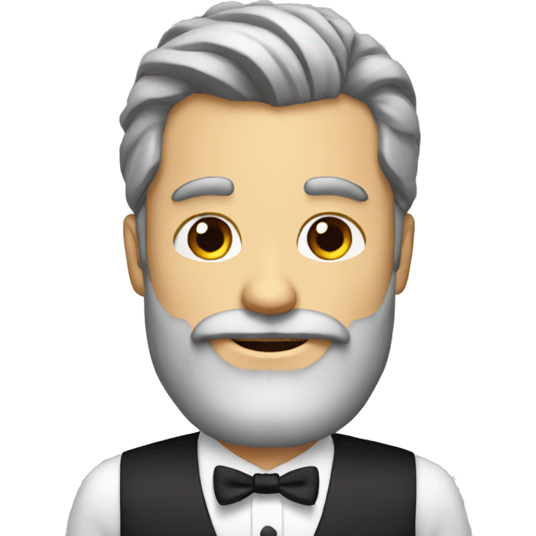 Groom with Short grey Hait and very Long grey beard  emoji