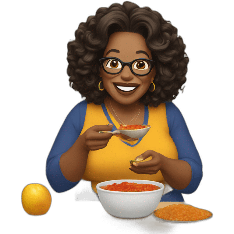 Oprah eating chutney emoji