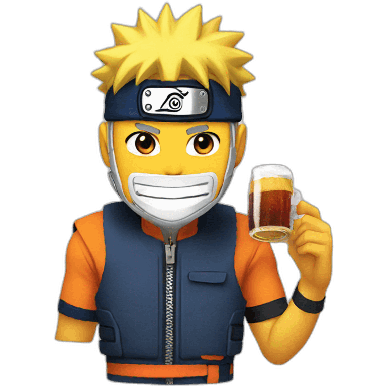 Naruto drink a bière emoji