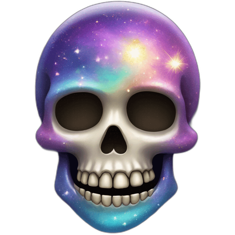 galaxy glitter skull emoji