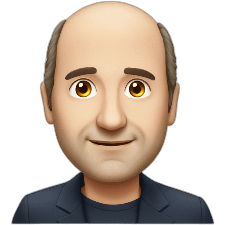 Xavier Niel from Free face big nose balding hair emoji