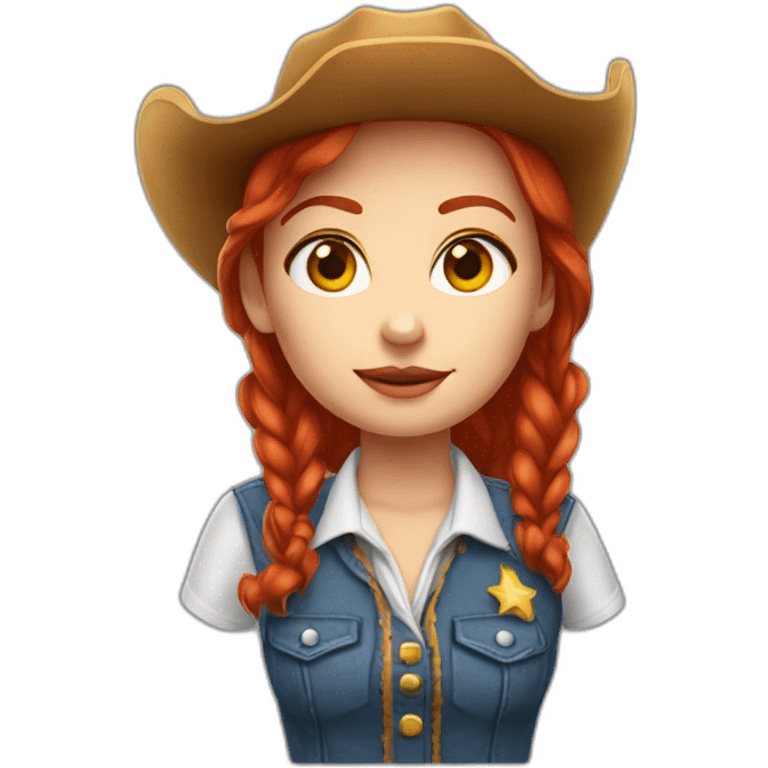 carrie red head cowgirl teacher hazel eyes emoji