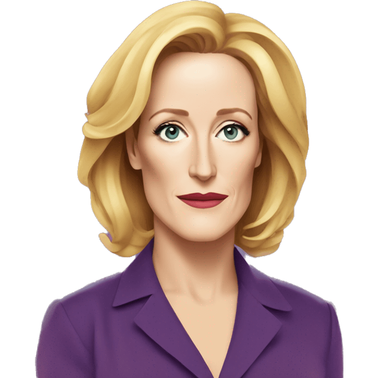 Gillian Anderson wearing pride colors emoji