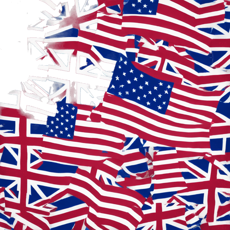 Usa flag with UK flag emoji