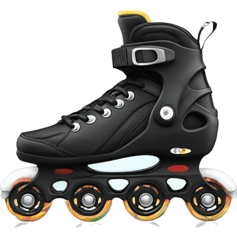 a black rollerblade inline skate, the model called "TWISTER XT" emoji