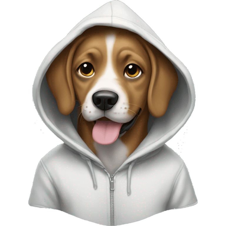 Dog wearing hoodies emoji