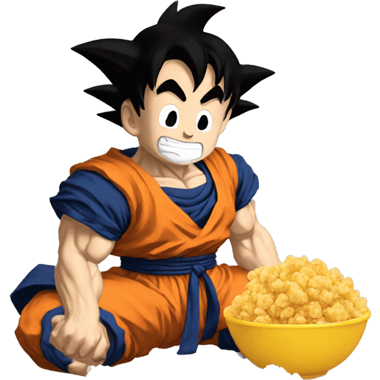 Goku comiendo palomitas  emoji