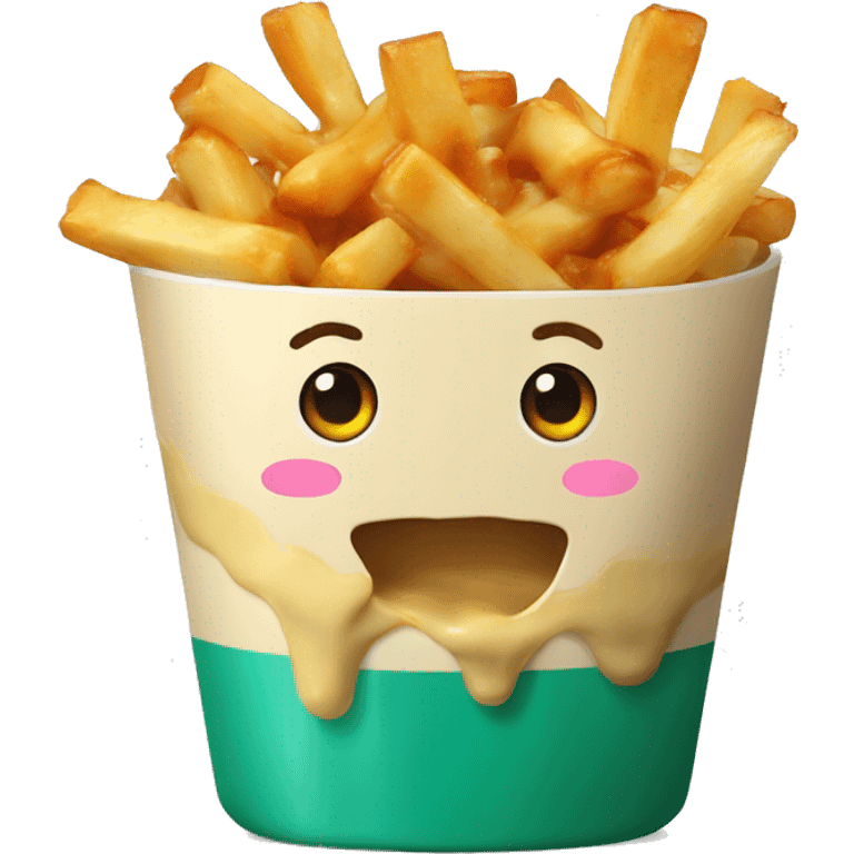 poutine qui mange une poutine  emoji