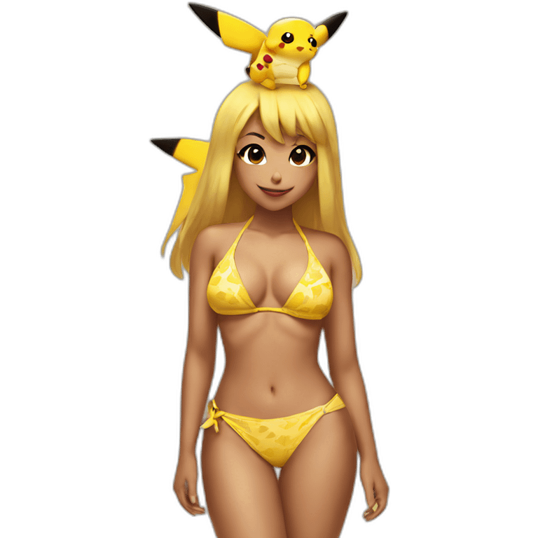 Pikachu in bikini emoji