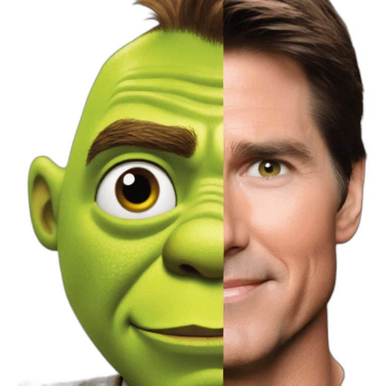 shrek on tom cruise's shoulder emoji