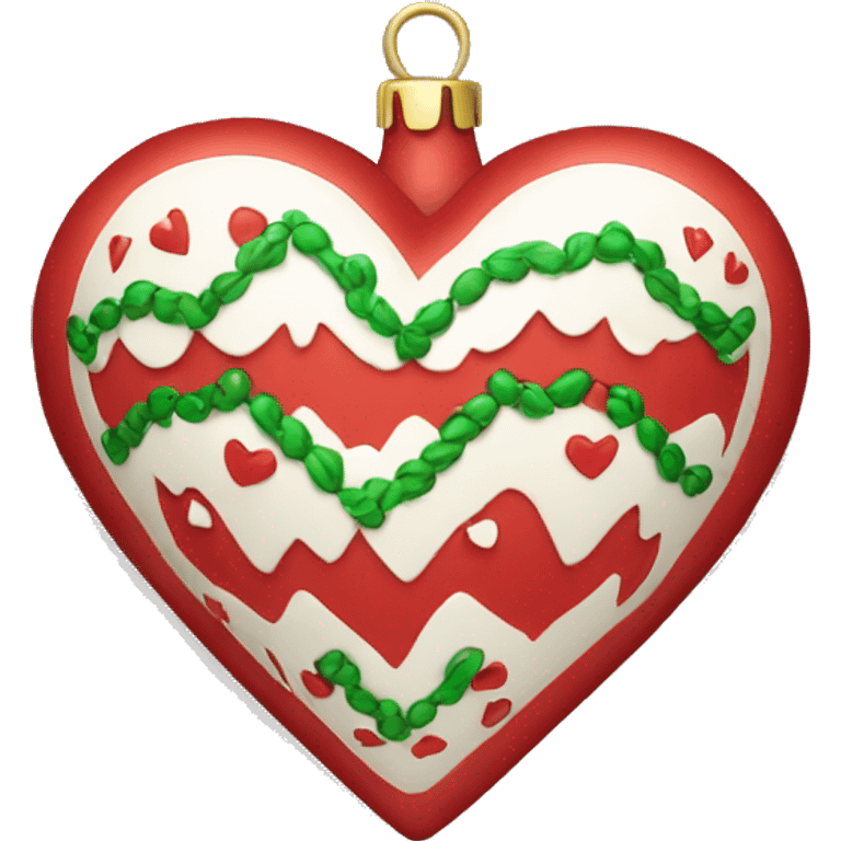 christmas decorated heart emoji