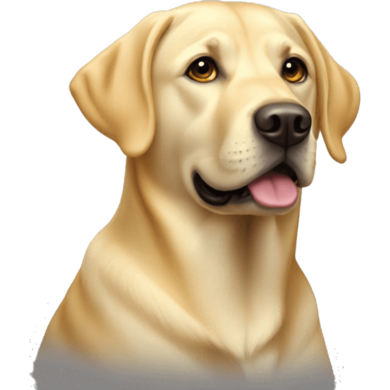 a tripaw yellow labrador retriever  emoji