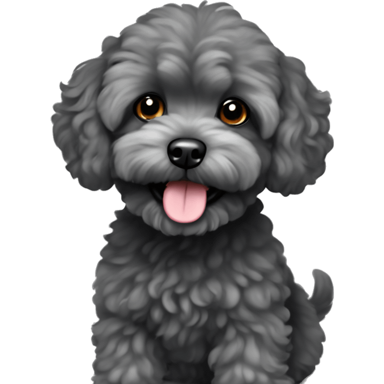 Charcoal gray maltipoo emoji