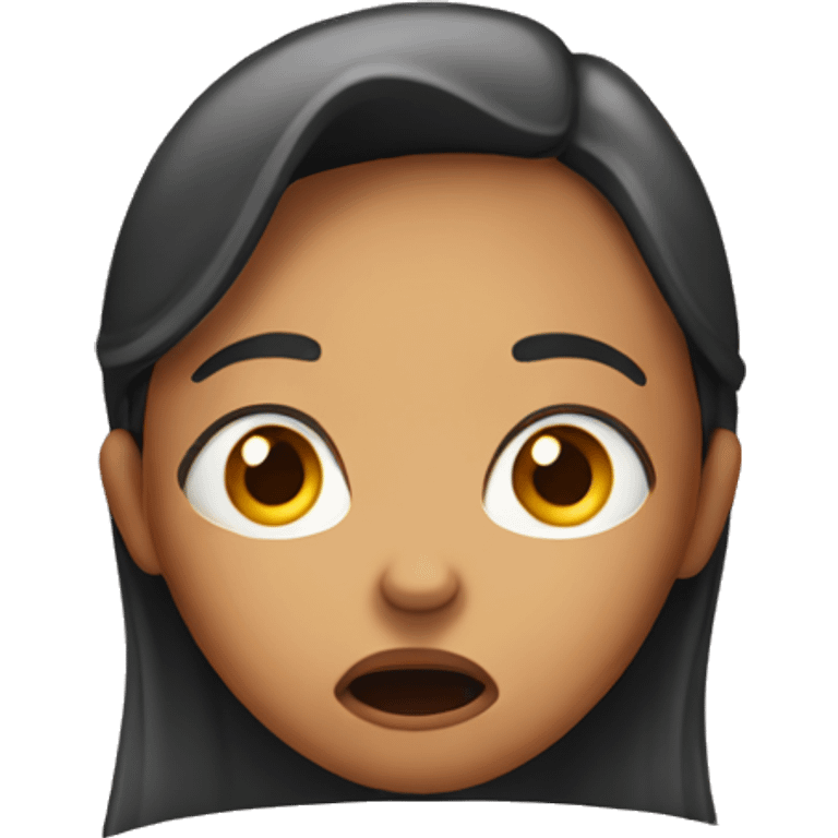 shocked girl standing  emoji