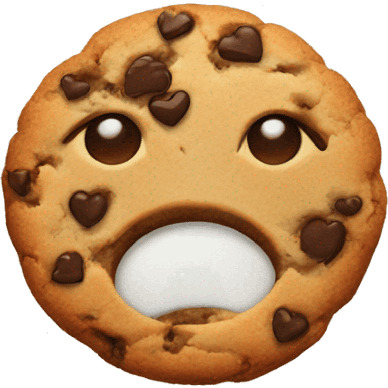 cookie, heart on eyes emoji