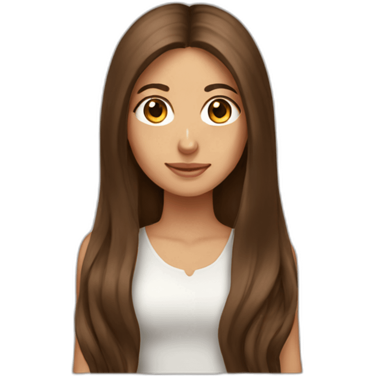 lebanese girl with long brown hair emoji