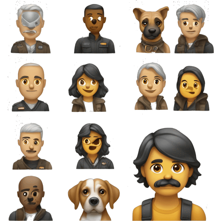 traktör süren köpek ve elinde kahve kulağında kulaklık var emoji