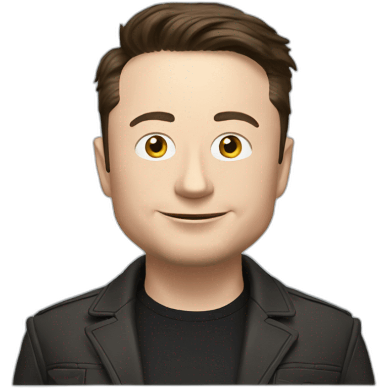 elon musk with tesla model 3 emoji