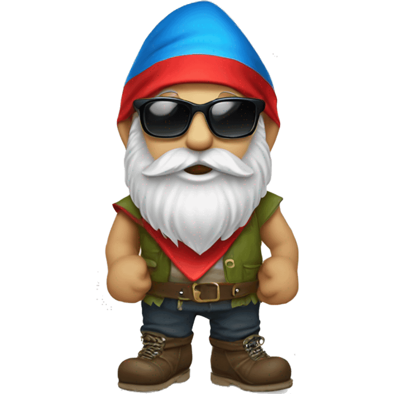 Bearded gnome with sunglasses and bandanna  emoji