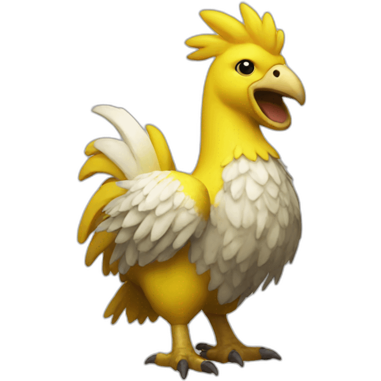 Chocobo waving emoji