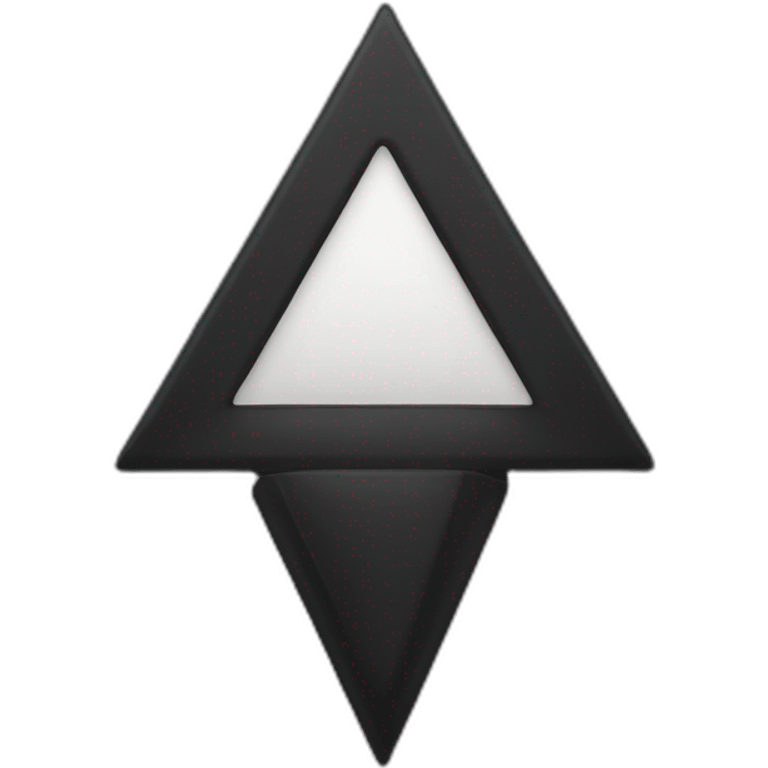 Black Vercel triangle looking happy emoji