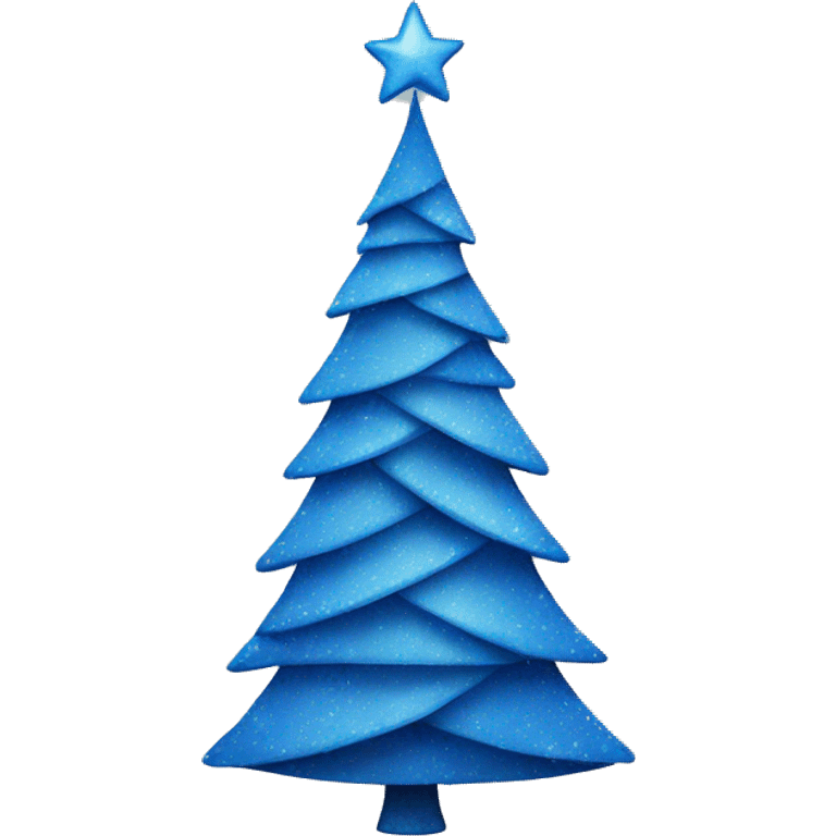 Blue Christmas tree emoji