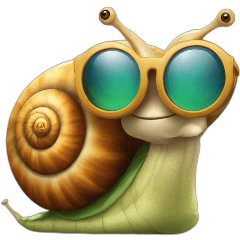 Snail with sunglasses emoji