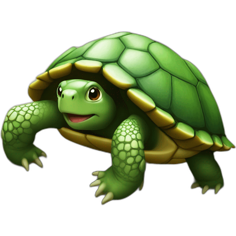 tortue sur singe emoji