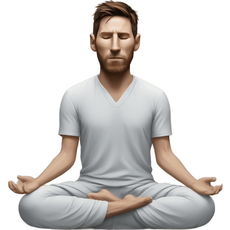 Messi meditation emoji