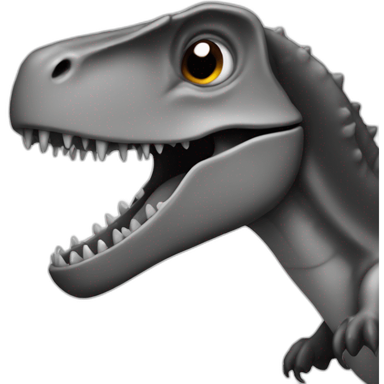 Black and white dino emoji