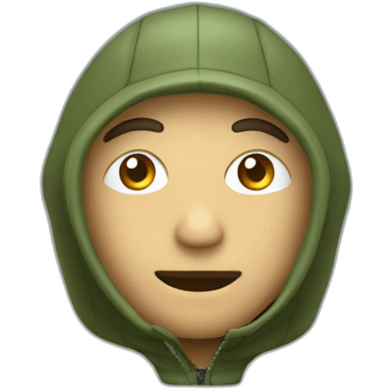 Homme en cagoule emoji