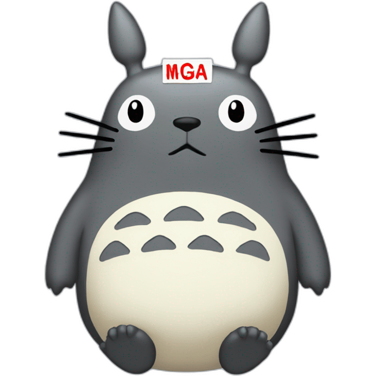 Totoro holding sign with capital letters  maga on it emoji