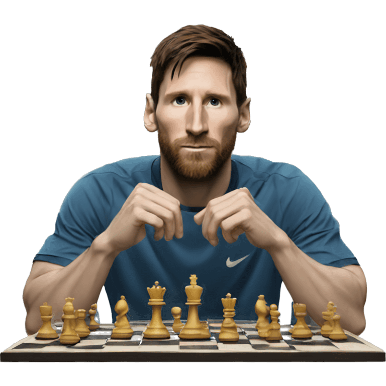 messi playing chess emoji