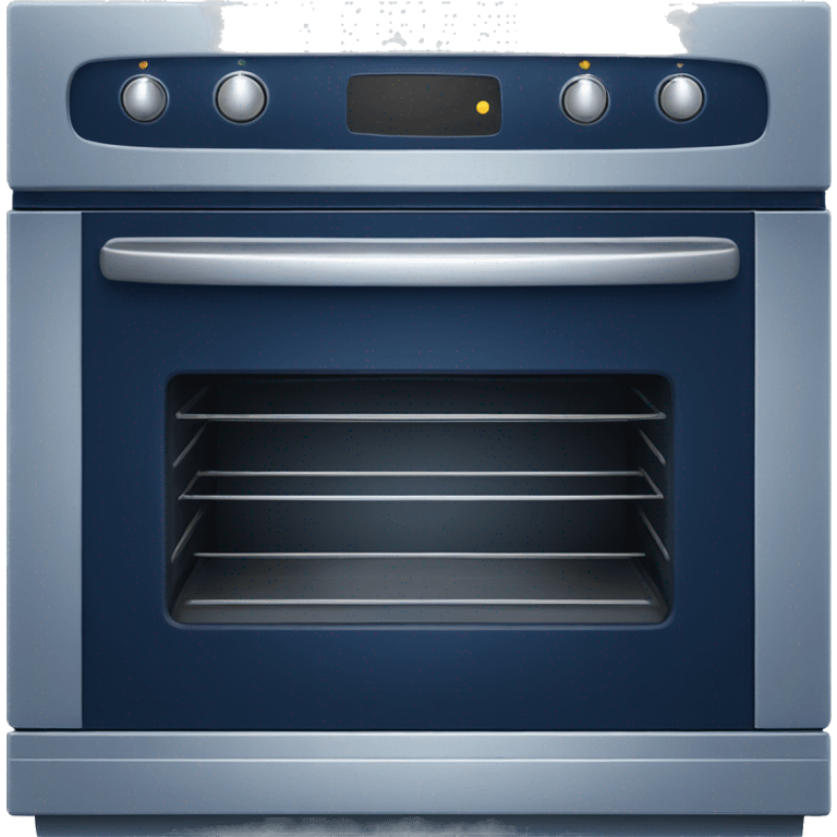 Realistic navy blue oven isolated.  emoji