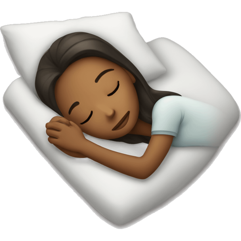 girl sleeping in bed emoji