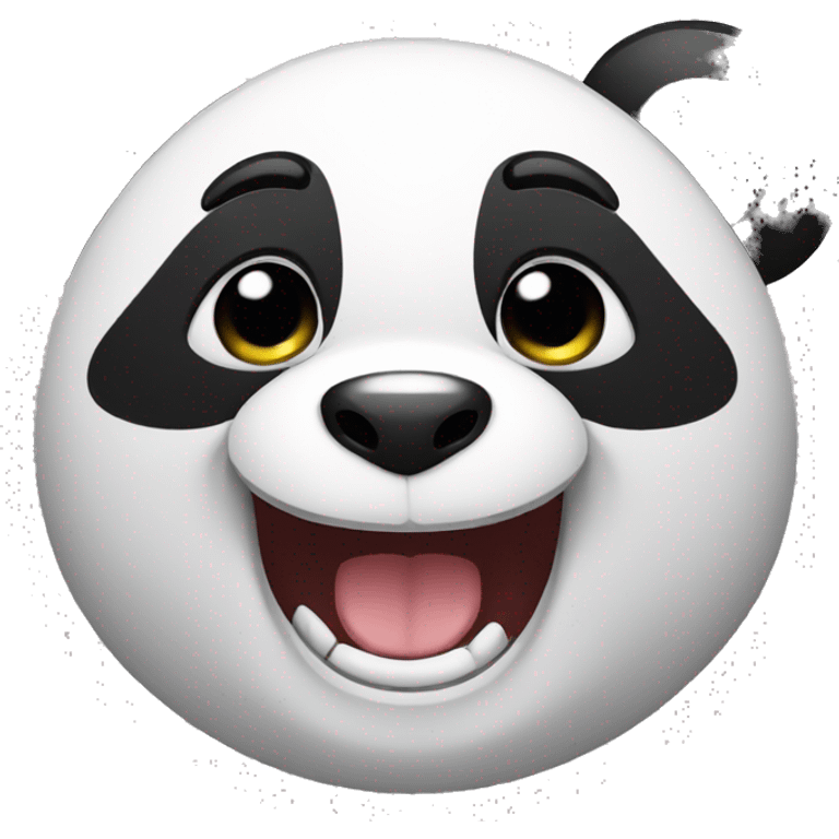 Laughing panda emoji