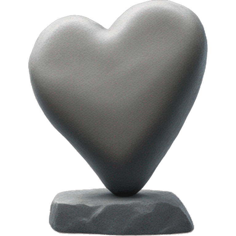 Heart rock on a stand emoji