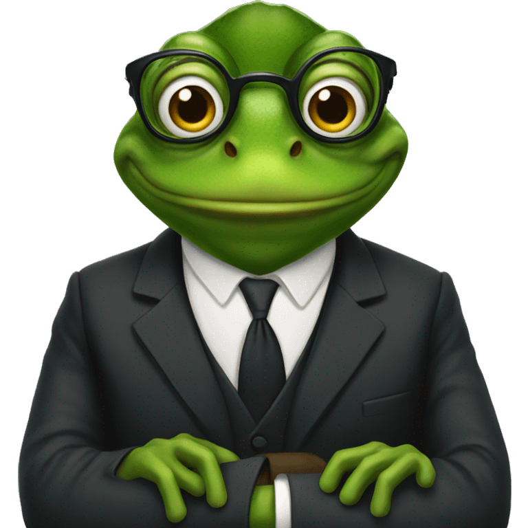 Frog lawyer emoji