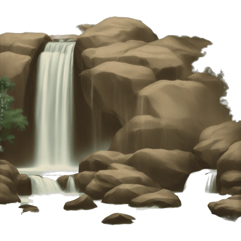 Waterfall brown 1920s vanity  emoji