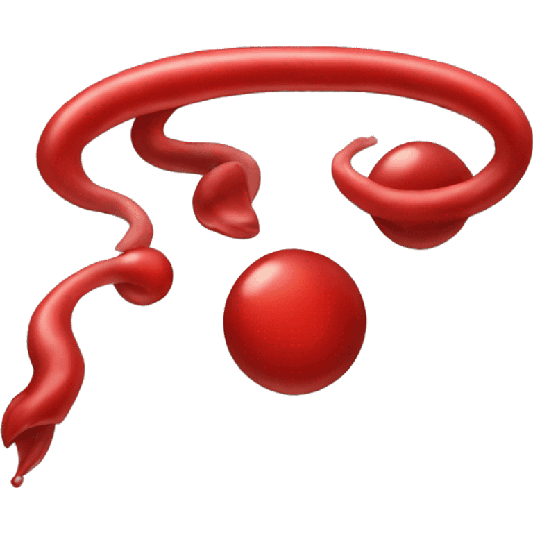 A red blood cell that is sickle shaped emoji