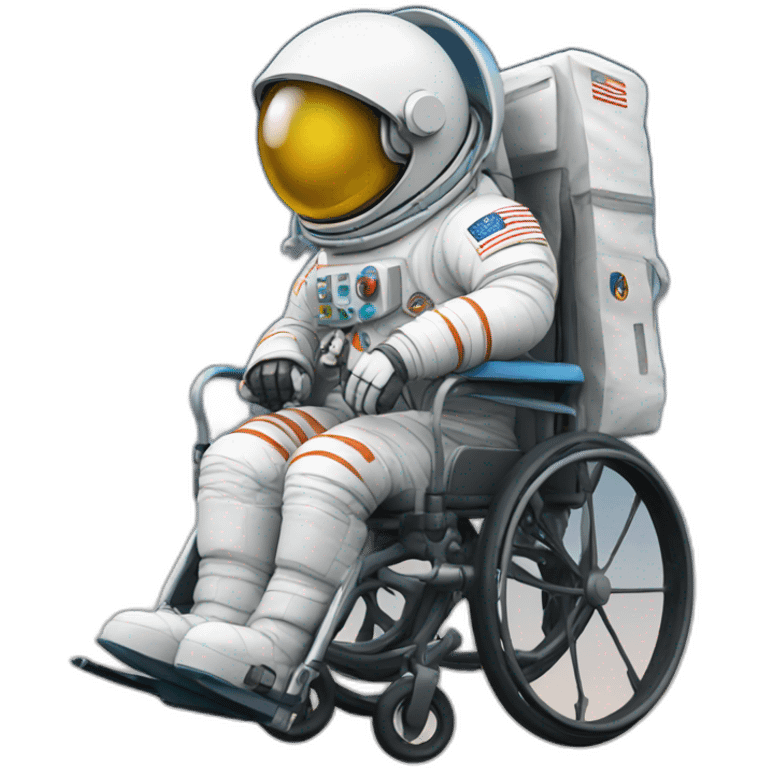 An astronaut in a wheelchair  emoji