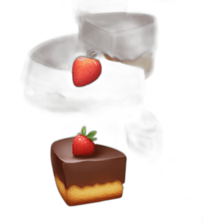 Gâteau au chocolat cœur coulant emoji